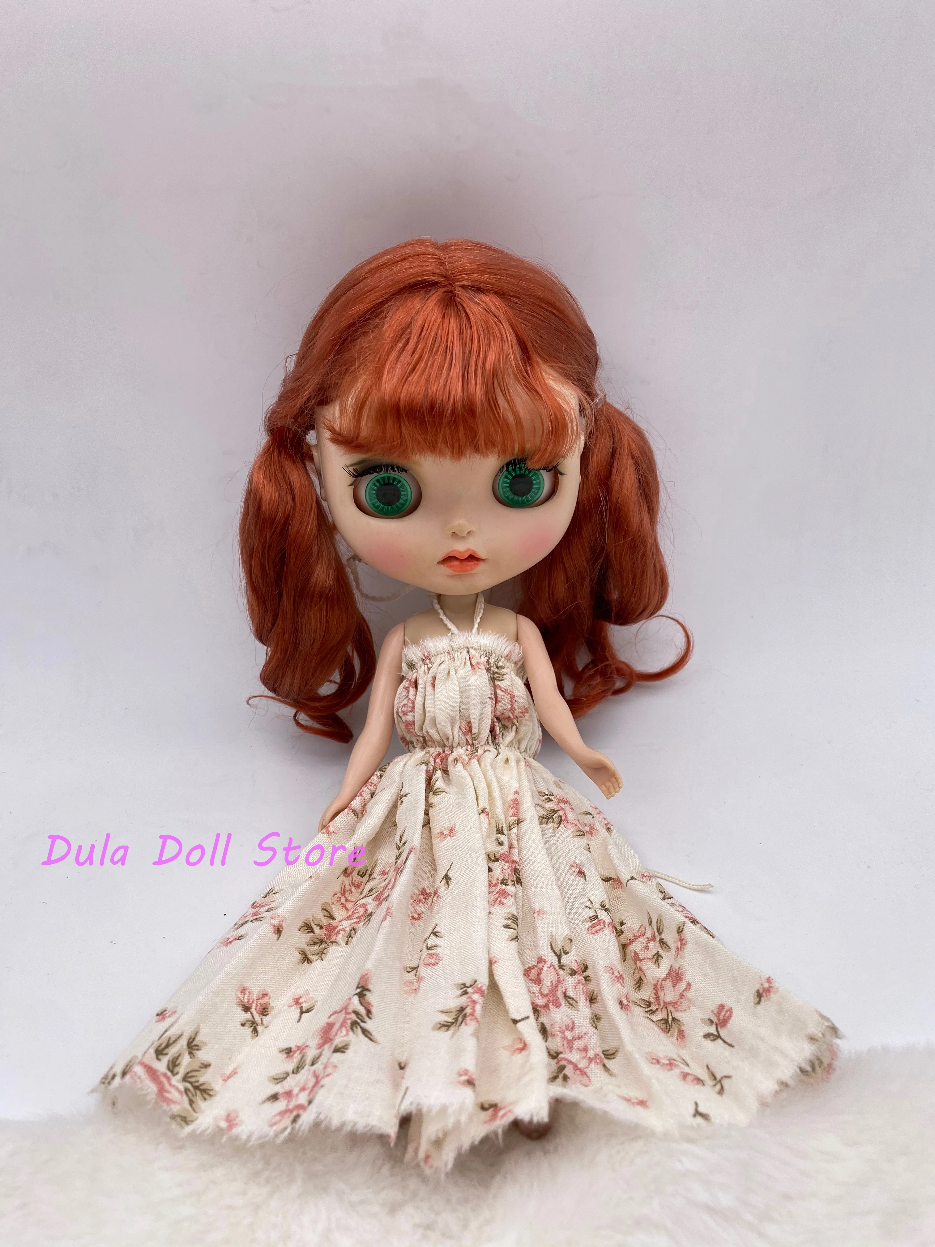 

Dula Doll Handmade Wigs Real Hair Color Solid Color Color Fixed Dyeing Blythe Haircoat Wig for Blythe ob24 ob22 doll