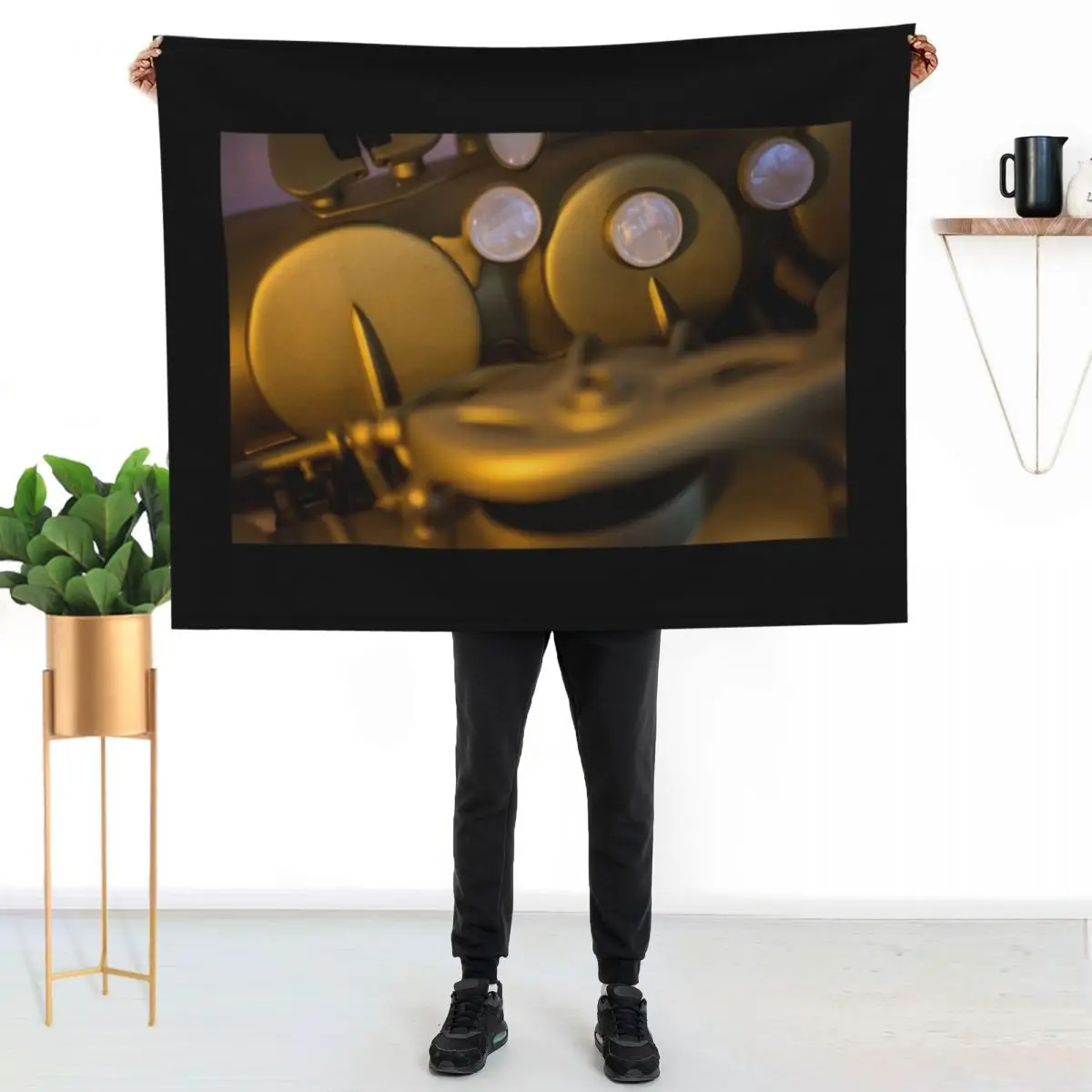 Close up of my Tenor Saxophone Throw Blanket warm winter Hairy Bed Baby halloween anime Blankets