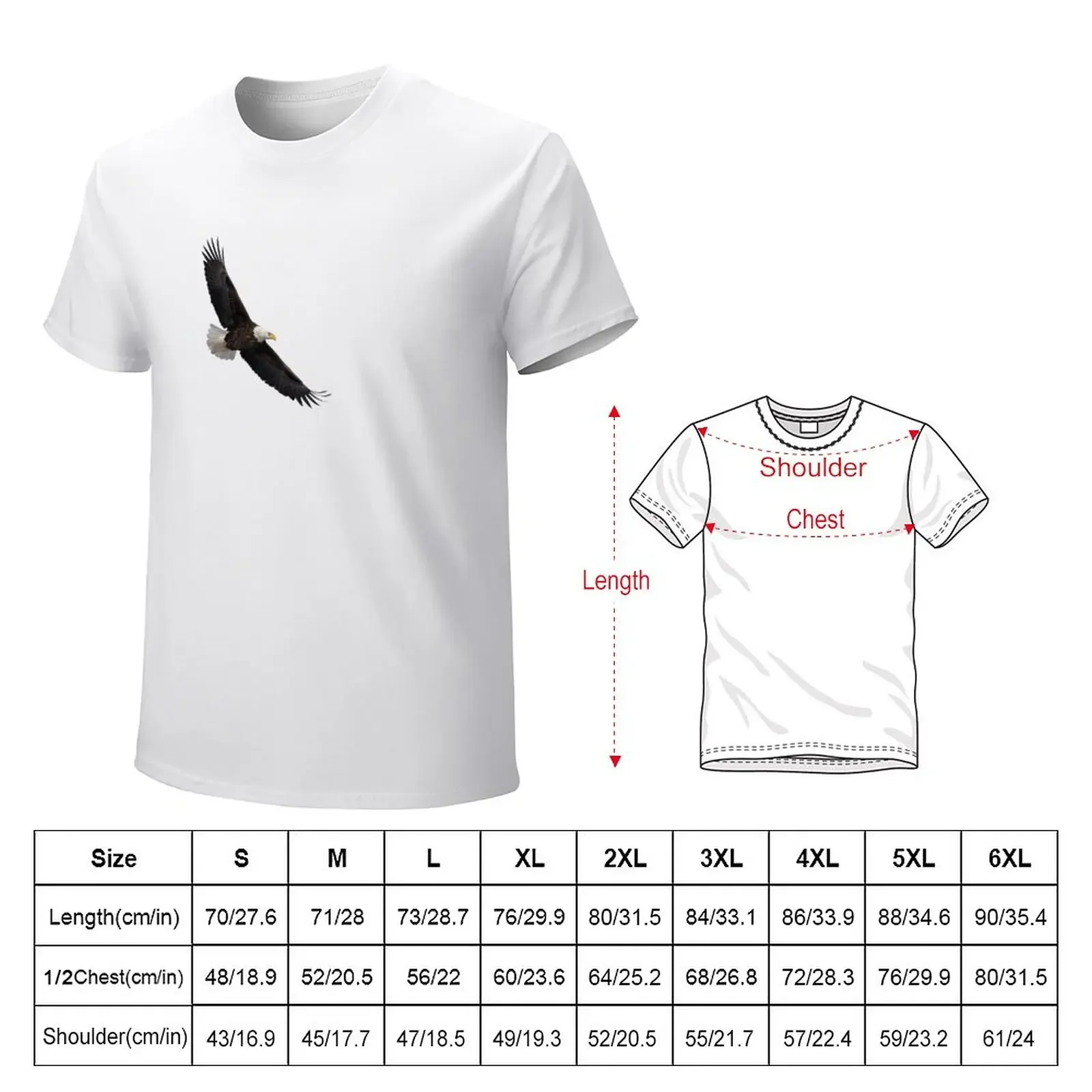 Isolated Bald Eagle 2019-4 T-Shirt anime sweat Men's t shirts