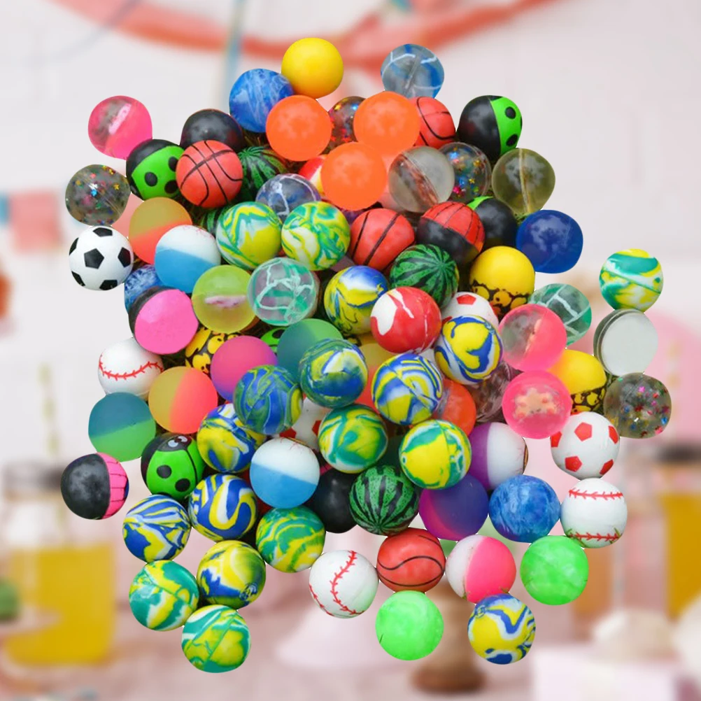 

40pcs Rubber Toy Kids Birthday Party Favor Assorted Colors Safe Play Educational Fun Assorted Bouncy Balls DIY Decor