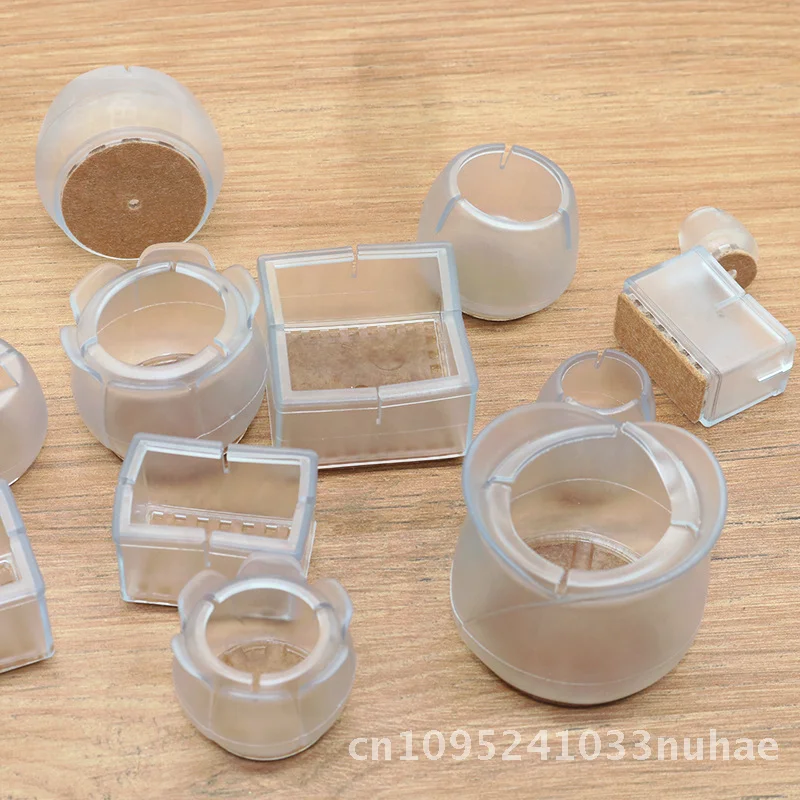 

Thickened Non-Slip Chair Foot Pad Transparent PVC Furniture Leg Covers for Table And Chair Protective Covers for Home & Office