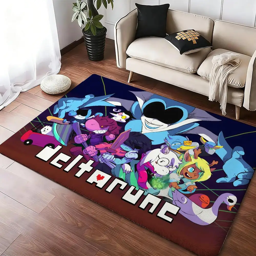D-DeltarunE-e game Floor Mat Soft Thickened Absorbent Non-Slip Bedroom Living Room Door Mat Home Decor Flannel Rugs