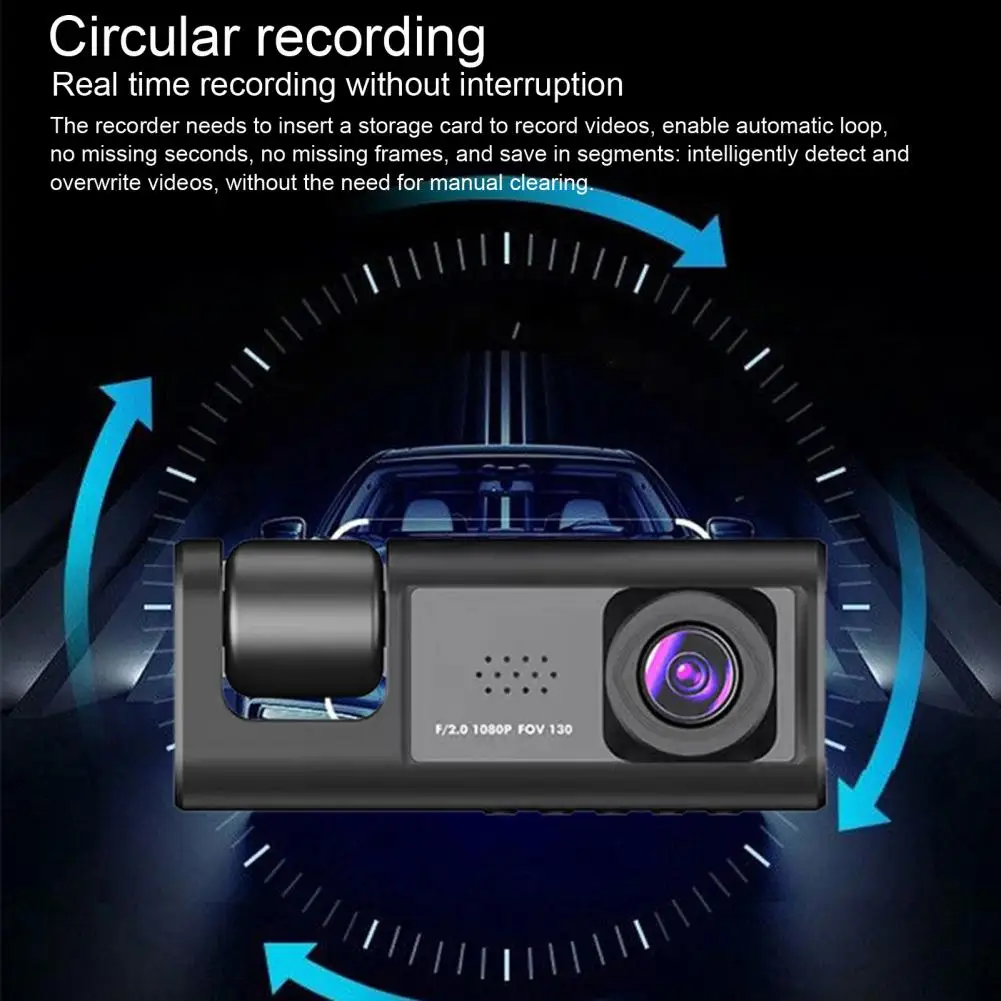 Car Driving Recorder  Convenient 1080P Multiple Languages  Car Driving Recorder Dash Cam Truck Accessories