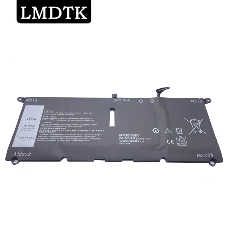 Lmdtk Novo Hk6n5 13 135390 Xps Bateria do Portátil para Dell Inspiron 9370 9380 P82g Dxgh8 7.6v 45wh