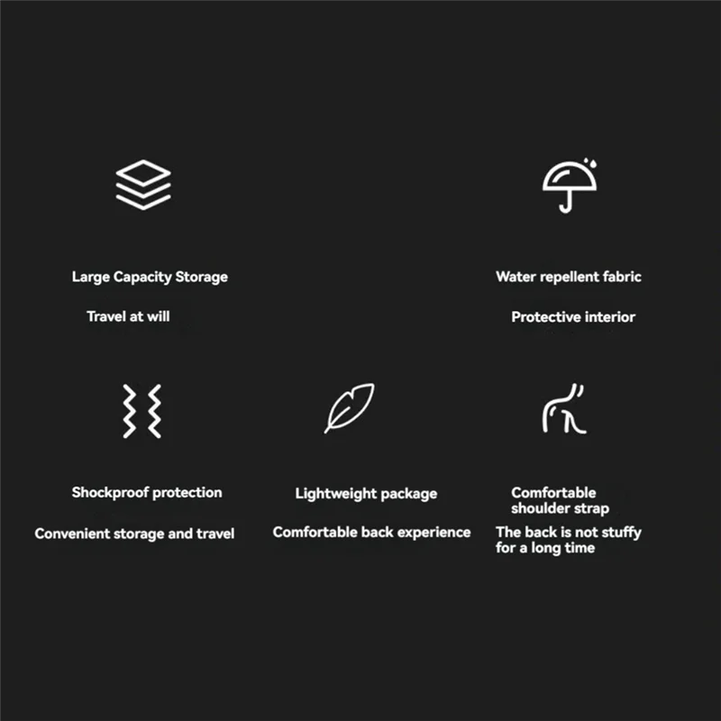 Camera Bag Shoulder Bag Water-Resistant Shock-Proof For Mirrorless Camera With Removable Dividers And Shoulder Strap-T44C