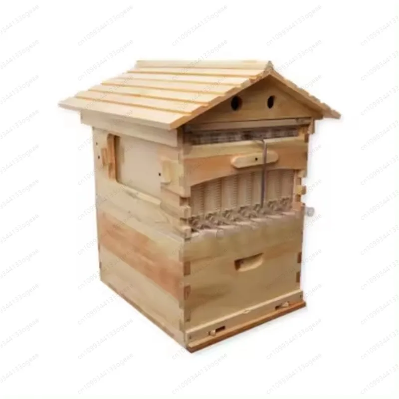 Automatic Self-Flowing Wooden Beehive Box, No Spin Honey Extractor Beekeeping Equipment