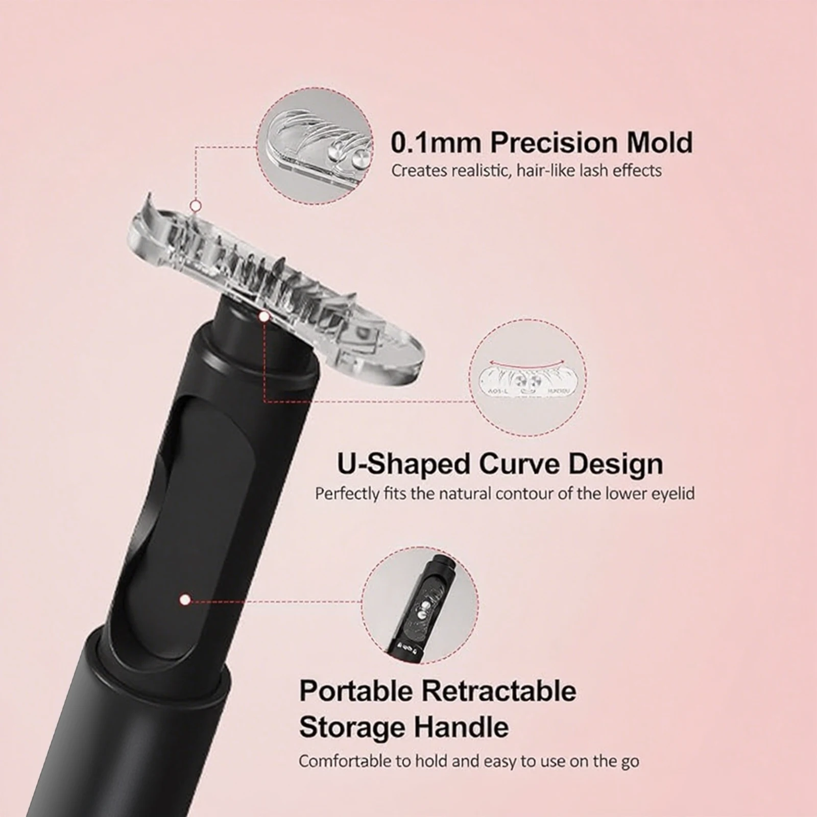 Stylo tampon pour cils inférieurs Dezone noir/marron, imperméable, résistant à la sueur, maquillage coréen, cosmétiques, cils d'apparence naturelle 3 en 1