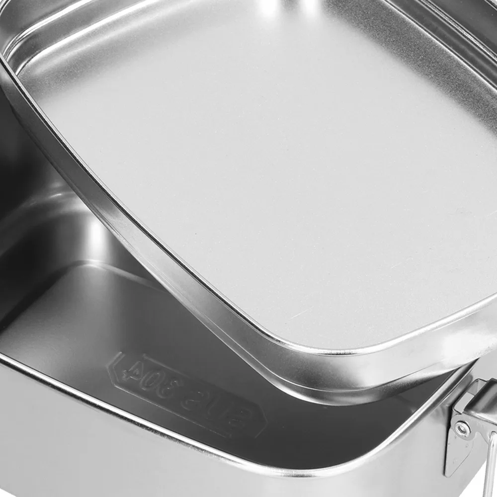 Cute 304 Stainless Steel Insulated Lunch Box 2 Compartment 1.5L Leakproof Lunch Box Bento Lunch Box For Office