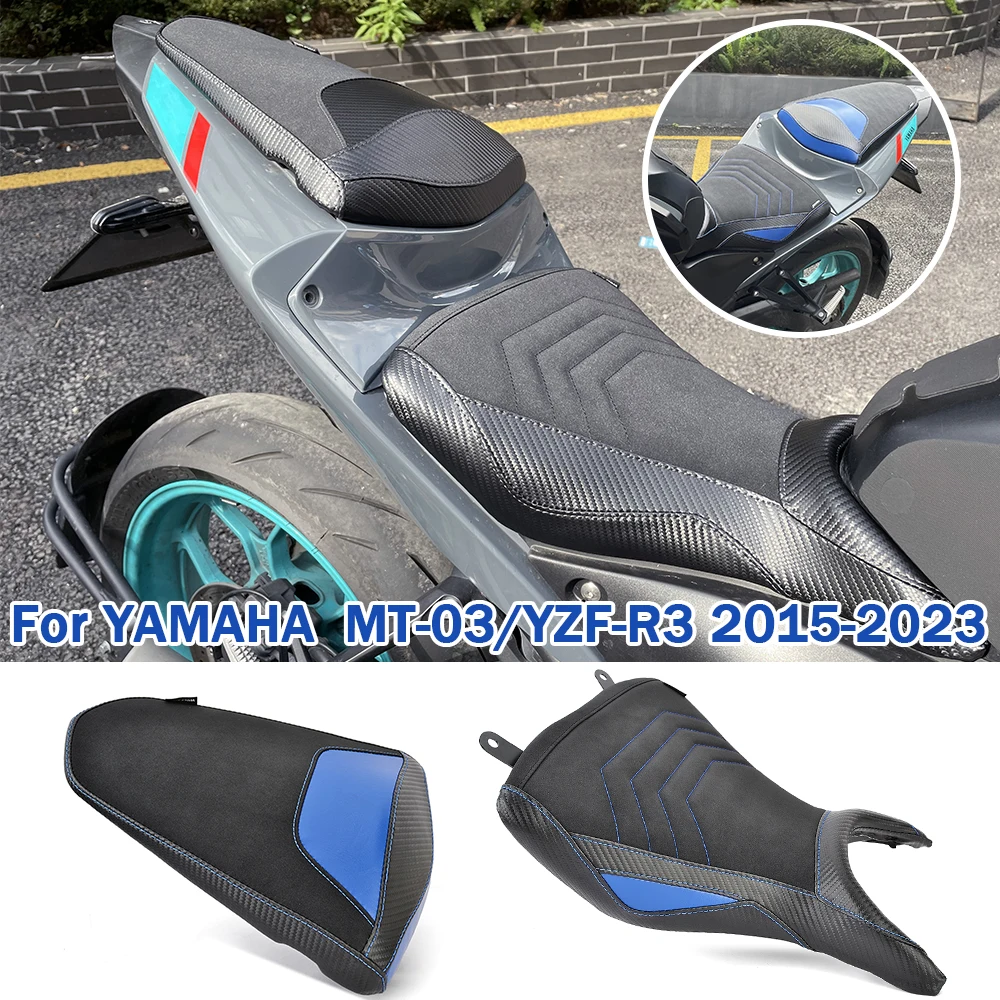 2023 YZF-R3 MT-03 Motorcycle Seat Front Driver and Passenger Cushion For Yamaha MT 03 YZF R3 2015-2022 2021 MT03 YZFR3 Seats