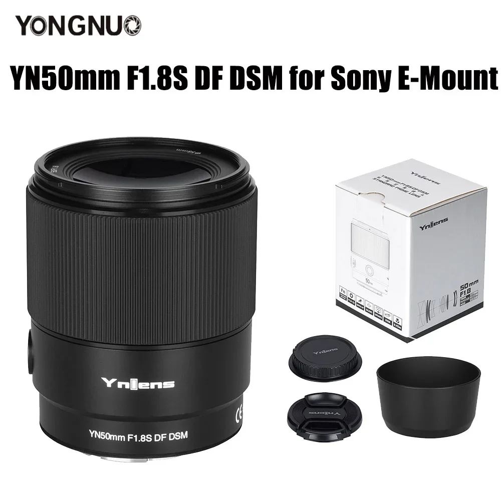 

YONGNUO Full Frame Camera Lens YN50mm F1.8S DF DSM for Sony E-Mount A6300 A6400 A6500 NEX7 APS-C Frame Auto Focus AF/MF