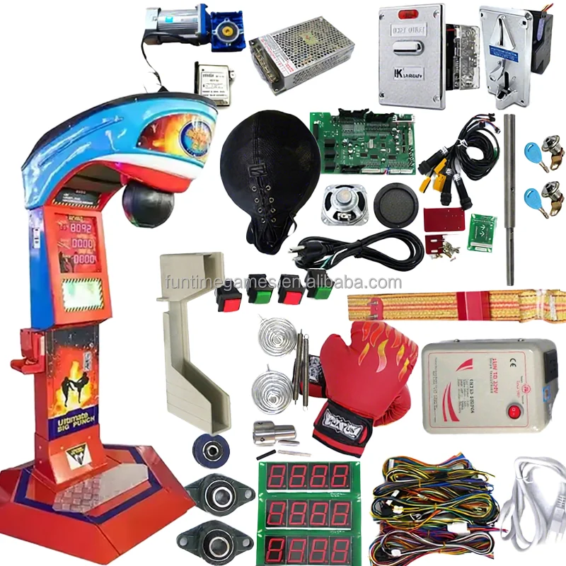 Multi-Function Boxing Machine Kit with LCD Display Smart Sensor and Adjustable Strike Targets for Home Gym and Commercial Arcade