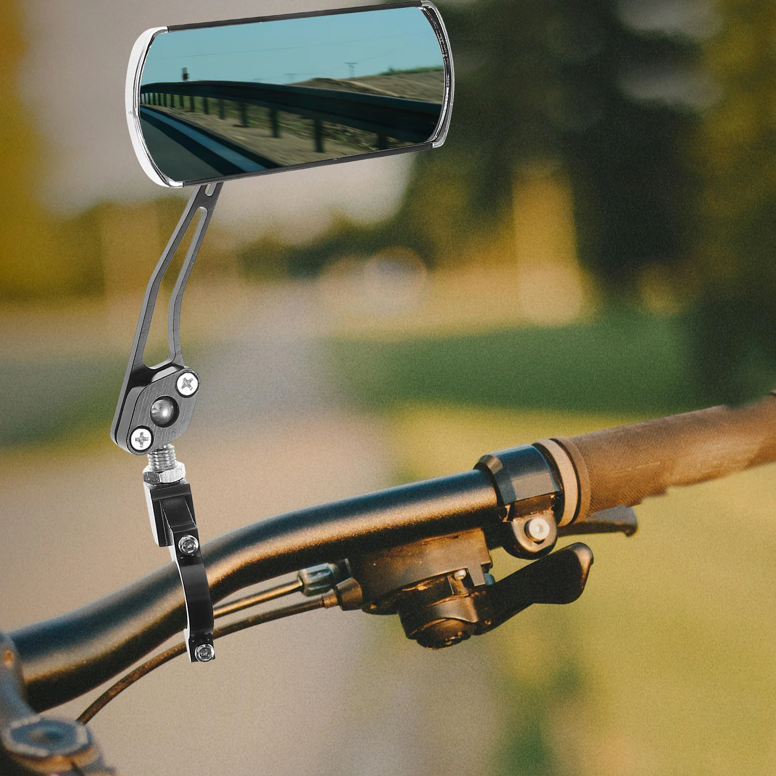 

Aluminum Alloy Electric Bike Rearview Mirror Handlebar Mount Safety Mirror for Motorcycle Scooter Atv Universal Fit