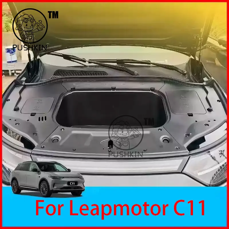 

For Leapmotor C11 EV 2025 2024 Newest Car Front Trunk Storage Box Front Trunk Organizer engine hood storage box Auto Accessories
