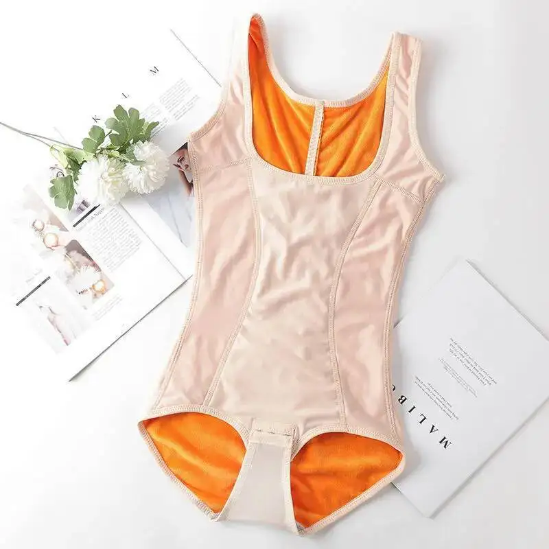 بدلة قطيفة سميكة لتشكيل الجسم للنساء ، التحكم في البطن ، رفع الأرداف ، الملابس الدافئة ، الشتاء