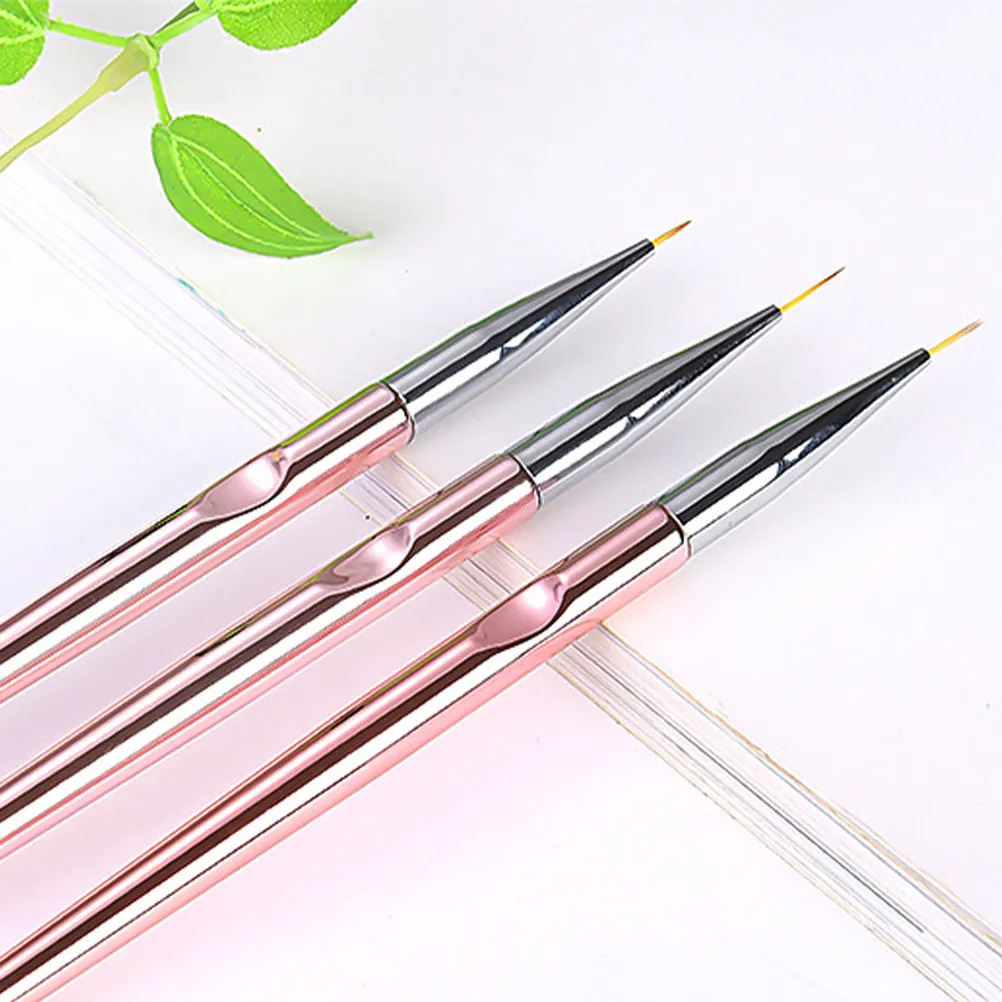 2Sets Professional Nail Art Liner Brush Pens Durable Colored Fine Line Drawing Tools for Manicure Salon Home Nail Art Liner
