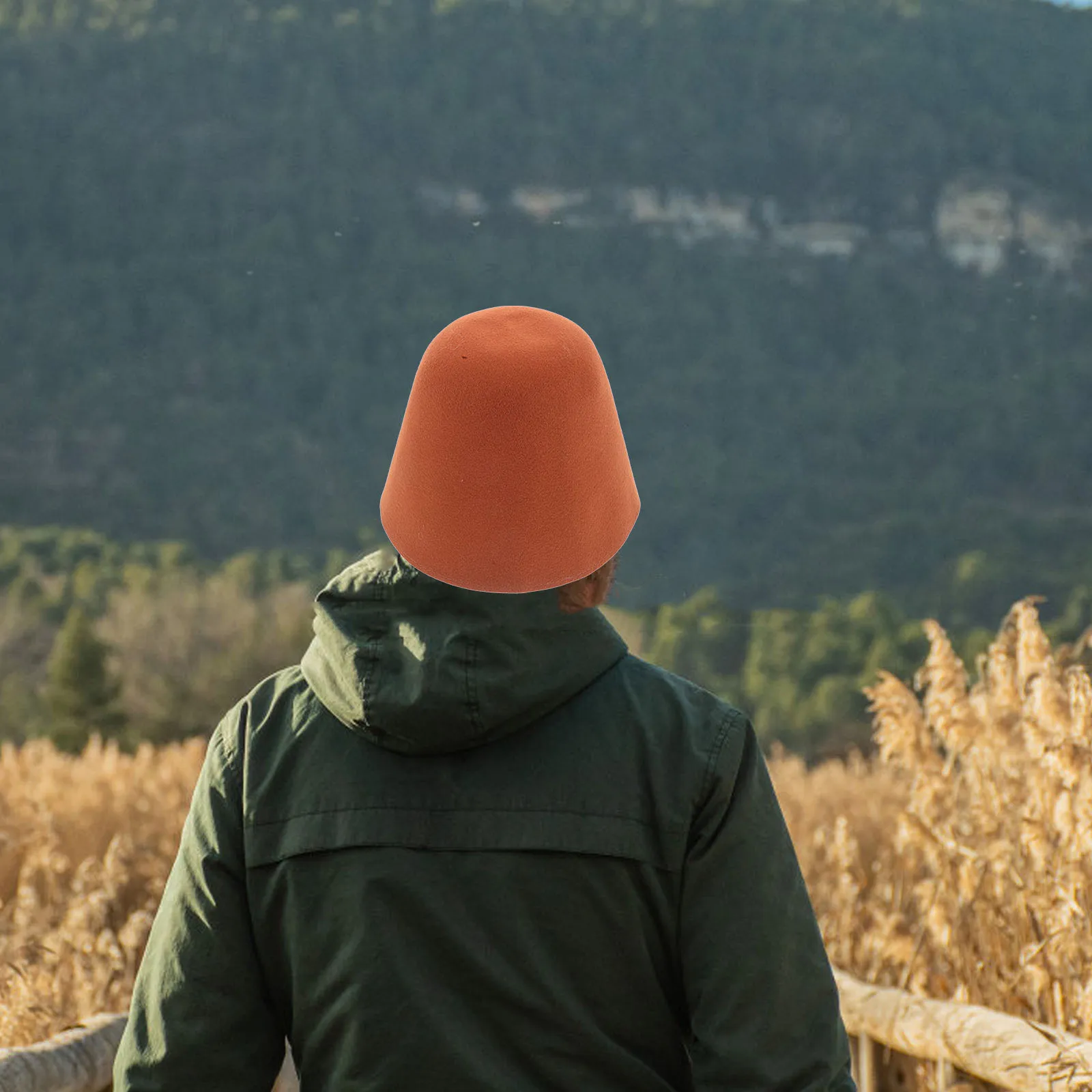 

Lightweight Felt Sauna Hat for Bathing Steam Room Spa Reusable Water Absorbent Shower Cap Breathable Sun Shield for Outdoor