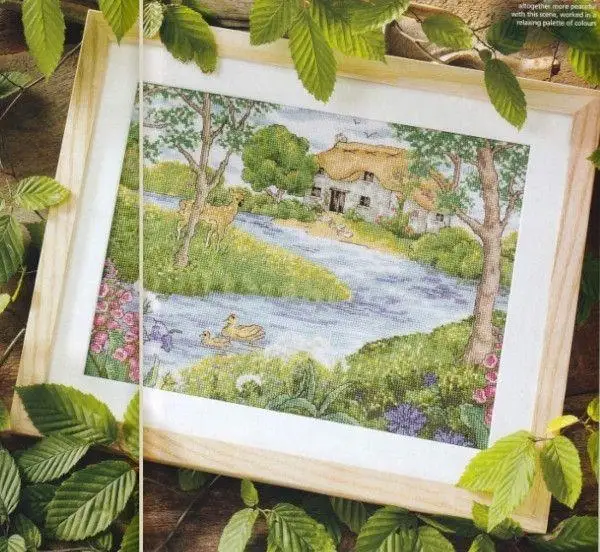 

Маленький дом на реке весной. Набор для рукоделия. Набор для вышивки крестом. Наборы для самостоятельной вышивки. Набор для вышивания крестиком. Набор для вышивания крестиком.