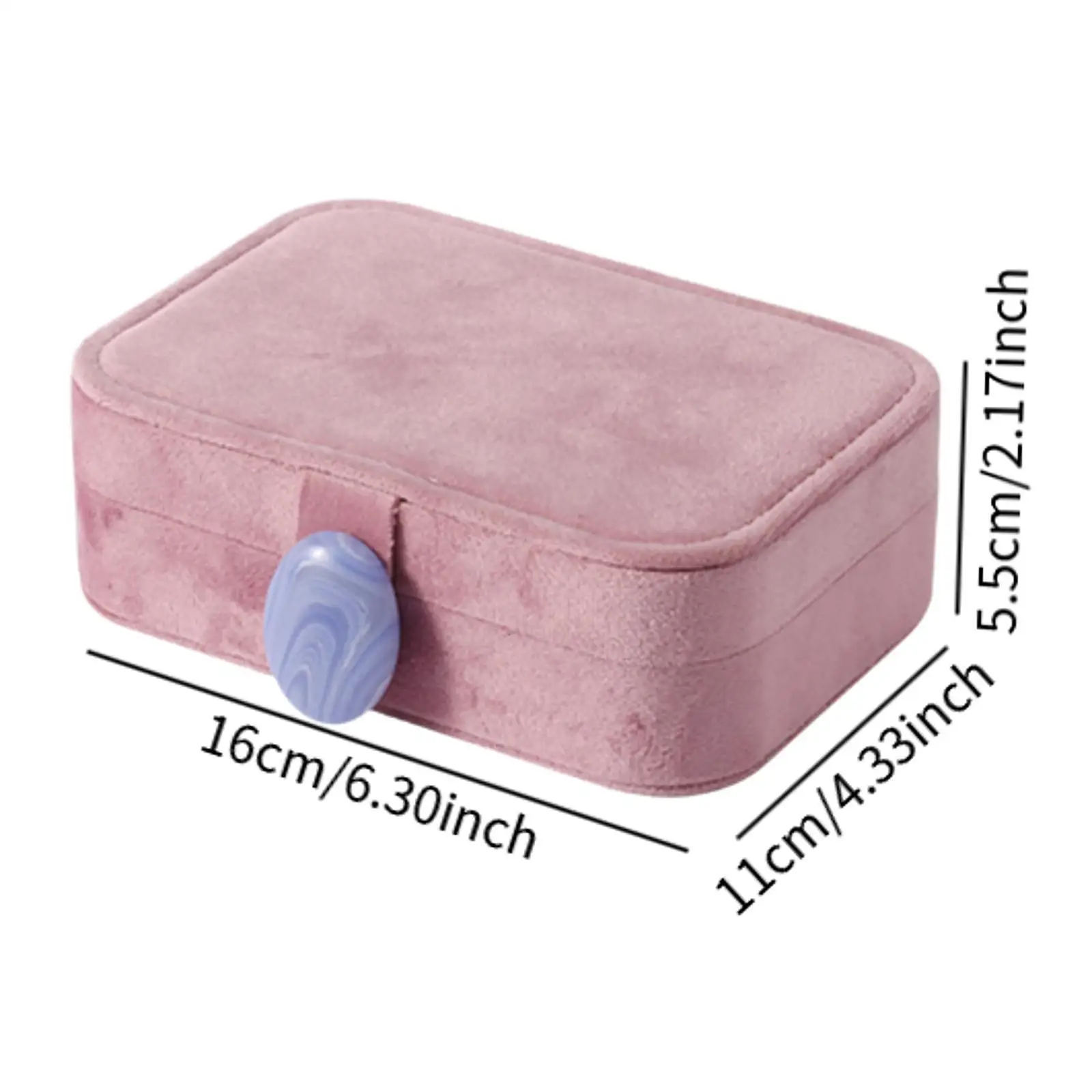 حامل صندوق مجوهرات السفر، حافظة مجوهرات هدية بسيطة لخواتم القرط المعلقة