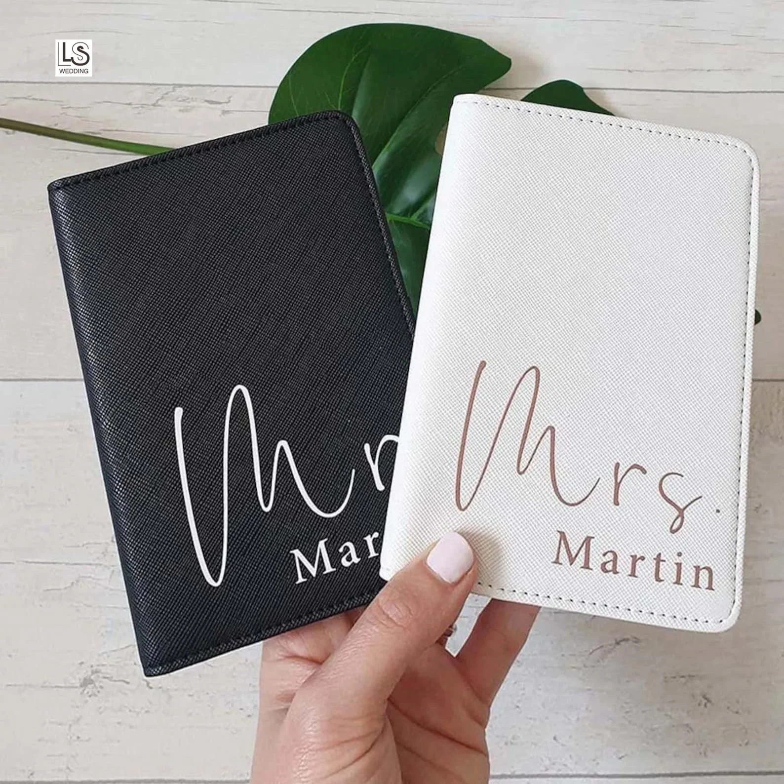 Personalized Leather Passport Holder Personalized Luggage Tag Bridesmaid Gifts Mr & Mrs Honeymoon gift Travel Set Gifts For Her