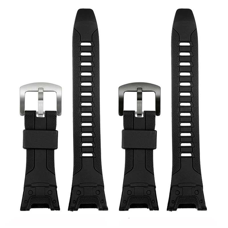 Черный силиконовый ремешок для часов 26 мм для серии Casio PROTREK PRG-110Y/PRW-1300Y PRG-130Y/PRW-1500Y водонепроницаемый спортивный браслет