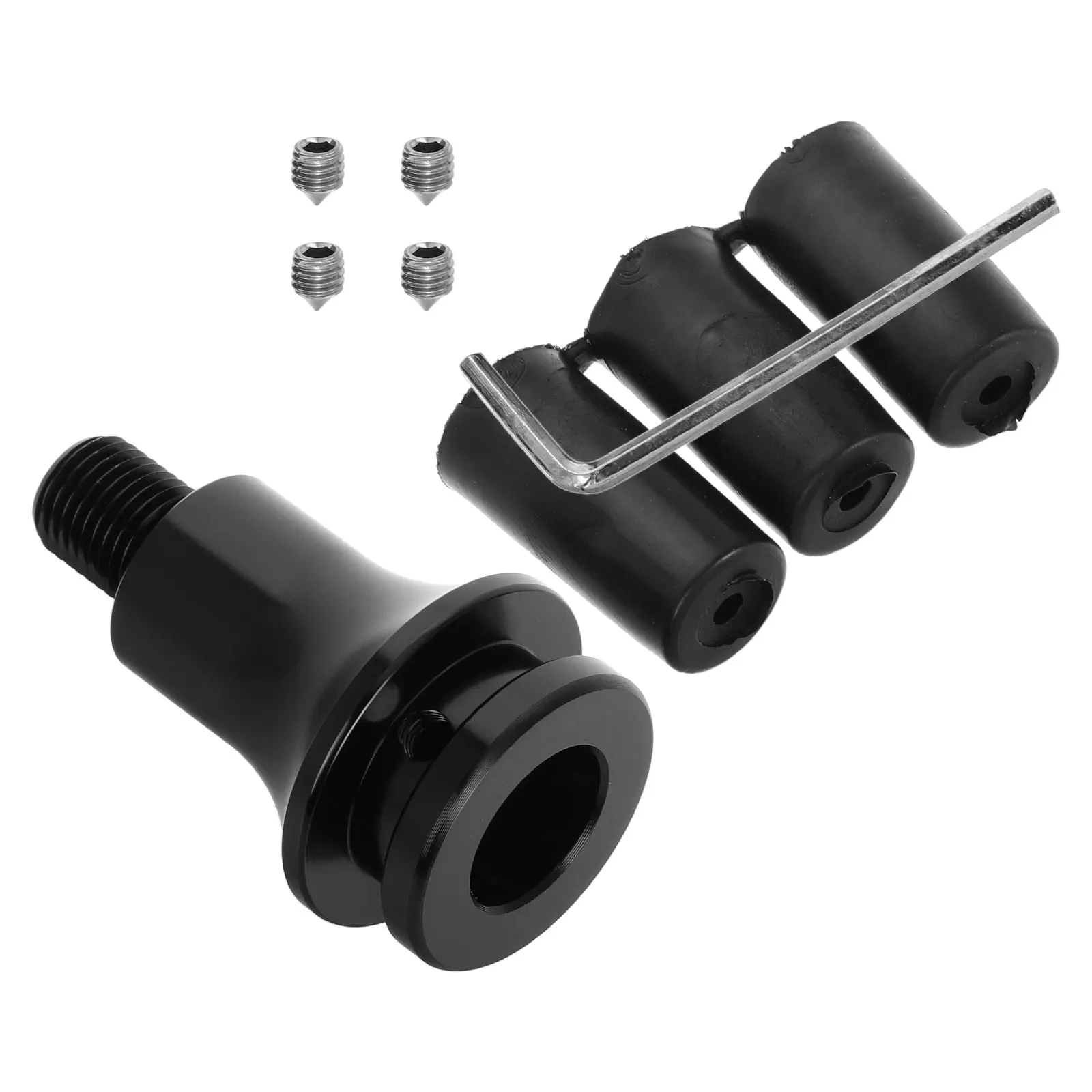 

1 set Universal Gear Rod Connector Shift Knob Adapter Thread Stop Block Boot Retainer for Truck Car Black Aluminum Knob
