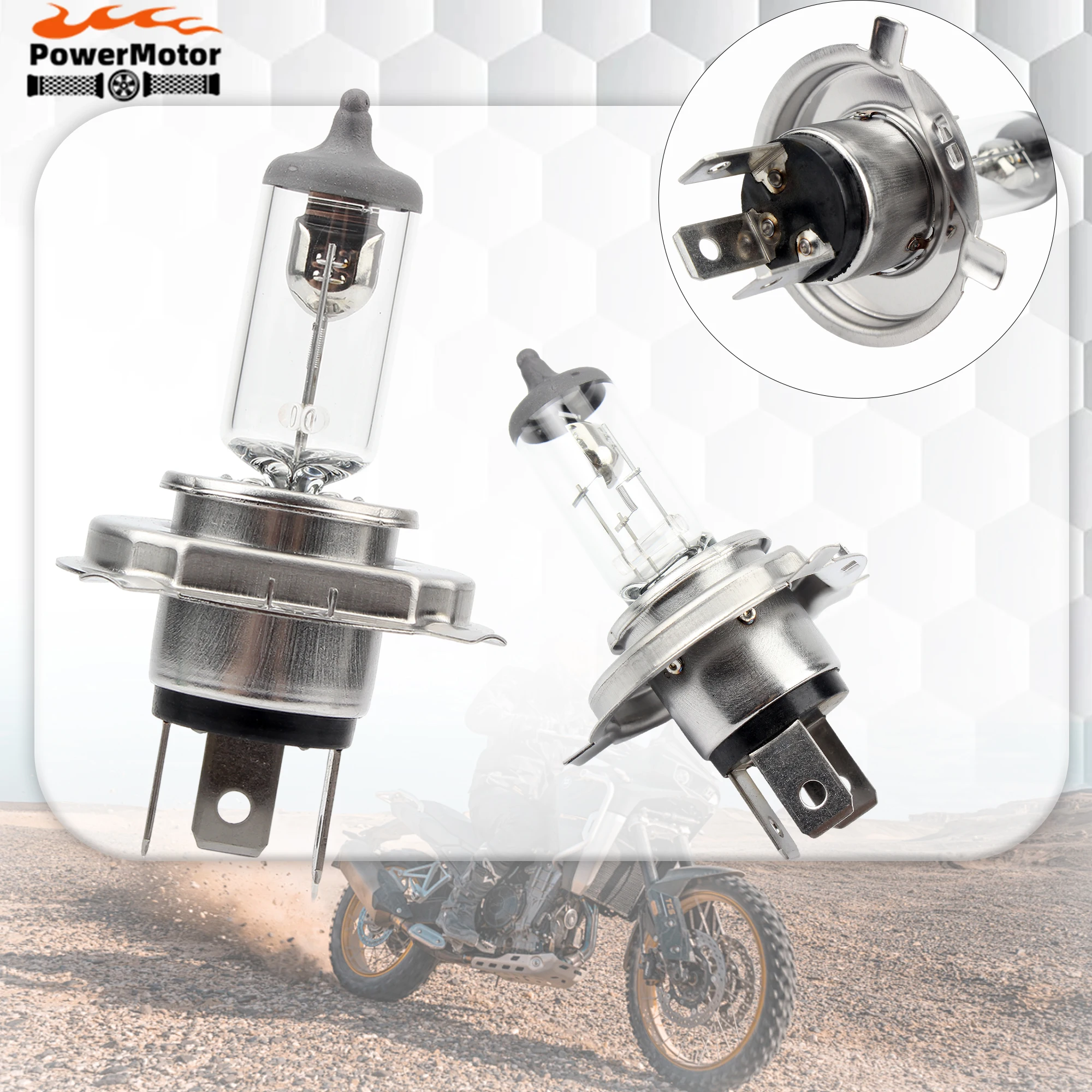 

Universal Motorcycle Halogen Bulb Super Bright White Yellow Fog Lights For Philips H4 9003 HB2 12V35W/35W Motocross Accessories