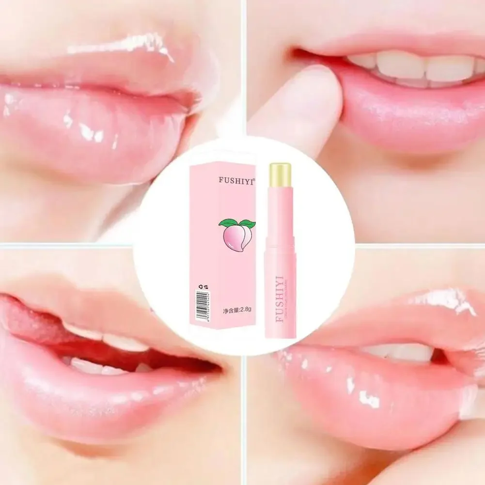 Peach Lip Balm Colorless Long-lasting Moisturizing Lipstick Temperature Change Color Lipgloss Anti-drying Hydration Lip Care