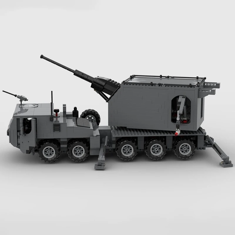 New 2044Pcs Moc Military Weaponed Roem Sigma 155Mm Car Model Building Blocks Technology Diy Assembly Bricks Toy Holiday Gift