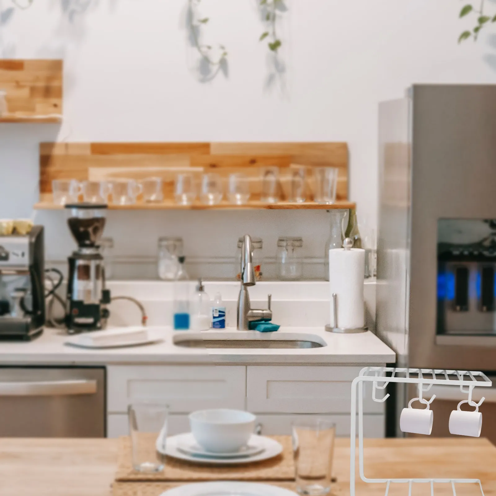 

1Pcs Modern Minimalist Iron Cup Rack for Cups Glasses Tea Coffee Drain Storage Shelf Cup Display Organizer Home Use