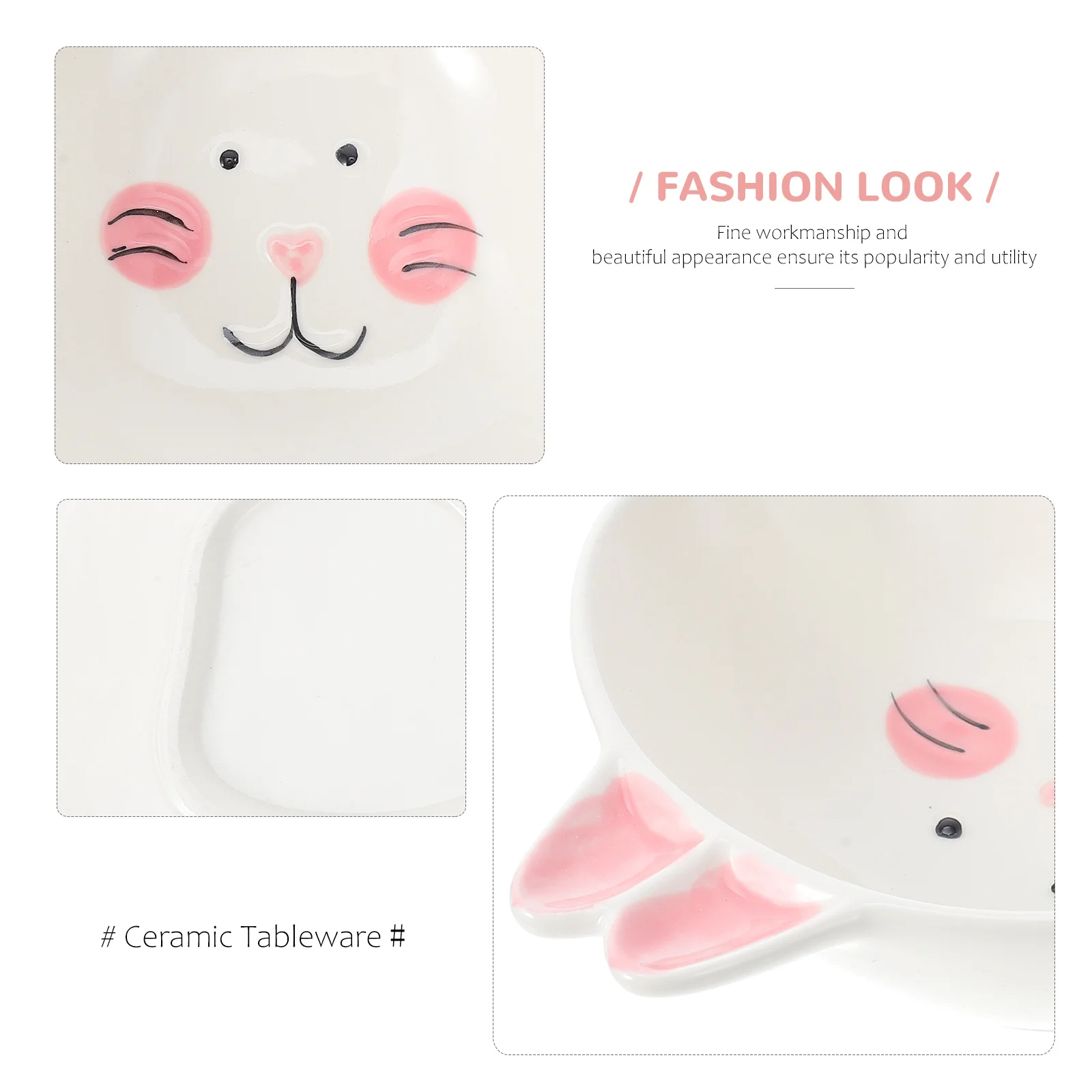 

1Pcs Cartoon Animal Ceramic Bowl Exquisite Pattern Kitchen Tableware Suitable for Hot Cold Meals Restaurant Use