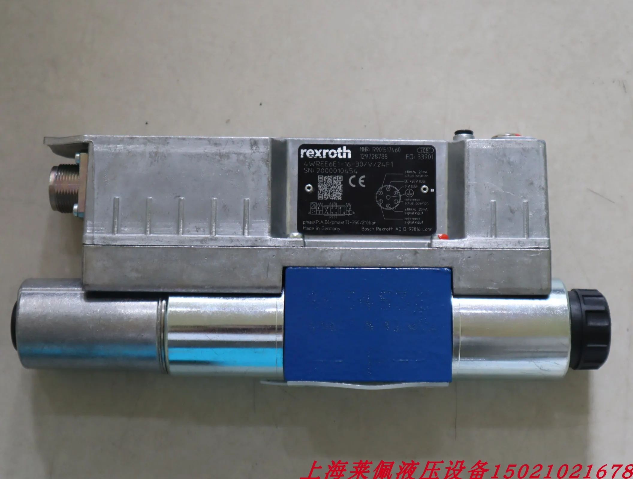 4WREE6E1-16-3X/V/24F1 R901517460 Germany Rexroth REXROTH Proportional Valve