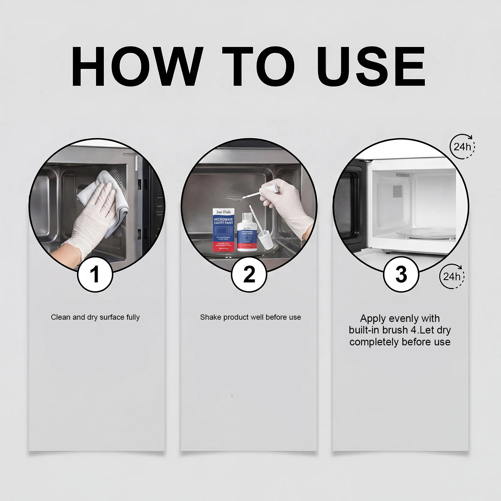 Microwave Repair Paint Matte Finish Interior Cavity Coating for Home Kitchen Maintenance Heat Resistant Silicone Resin 30ml