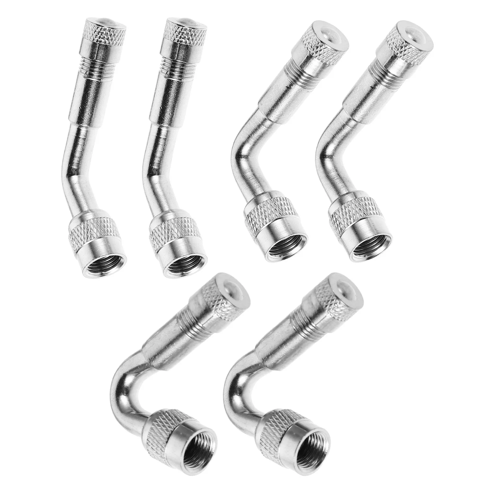 

6Pcs Tire Valve Stem Extenders Universal Angled Elbow Adapters for Car Motorcycle Bicycle Rv Truck Inflation Easy Access Dually