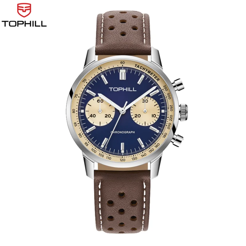 

Часы TOPHILL с хронографом, часы-пилот, часы Seagull 1963, механизм ST19 с сапфировым стеклом, военные ограниченные подарки на день отца