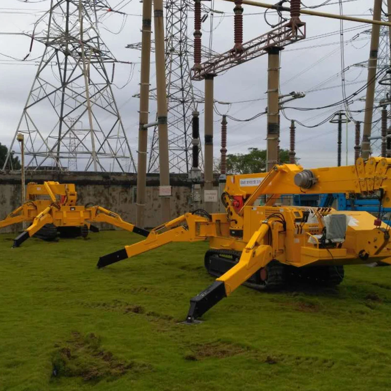 

Индивидуальный подъемный телескопический поворотный кран-паук, стандарт CE, дизельный маленький гусеничный мини-кран-паук, длинный рычаг, мухобойный кран