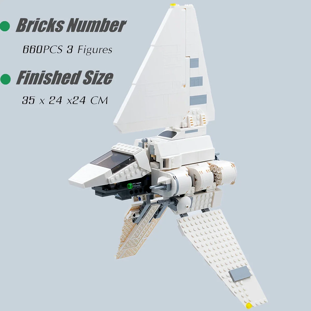 Space Battle Interceptor Galaxy MOC-Battle-Star Stella Space Fighters Model Building Blocks Bricks Toys Gift Set view 5