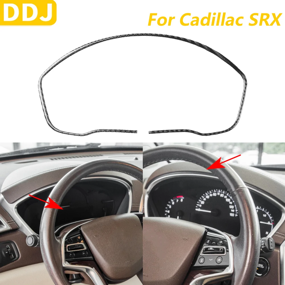 

For Cadillac SRX 2013-2016 Carbon Fiber Instrument Speedometer Frame Panel Decorative Cover Car Accessories Interior Sticker