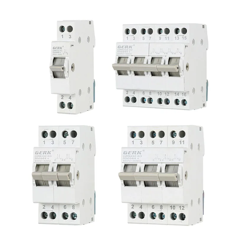 1P 2P 3P 4P 63A MTS Dual Power Manual Transfer Isolating Switch  Interlock Circuit Breaker