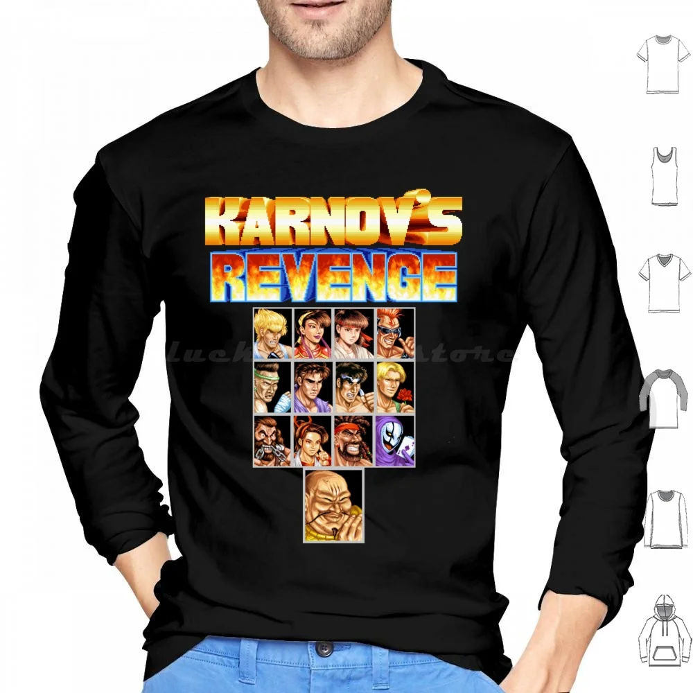 Karnov's Revenge Hoodie cotton Long Sleeve Karnov Karnovs Revenge Arcade Console Neo Geo Snk Vintage Retro Classis