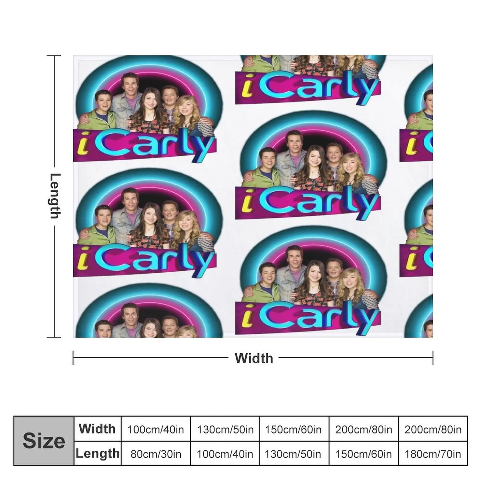 iCarly and Friends Throw Blanket Softest Bed Fashionable Soft Plush Plaid Sofas Blankets