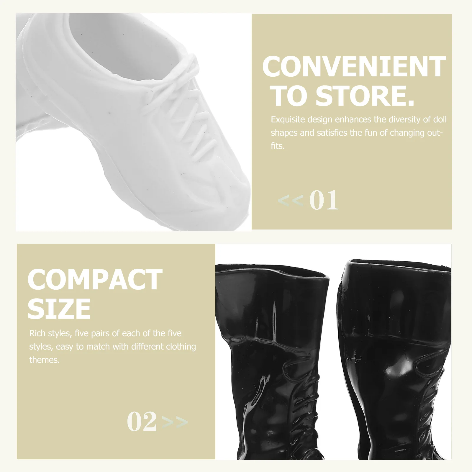 25 Par Mini Butów Męskich Pasujących na Lalki o Wysokości 28 cm, Uniwersalne Style, Rekwizyty do Domku dla Lalek, Akcesoria do Kostiumów, Miniaturowa Kolekcja Butów