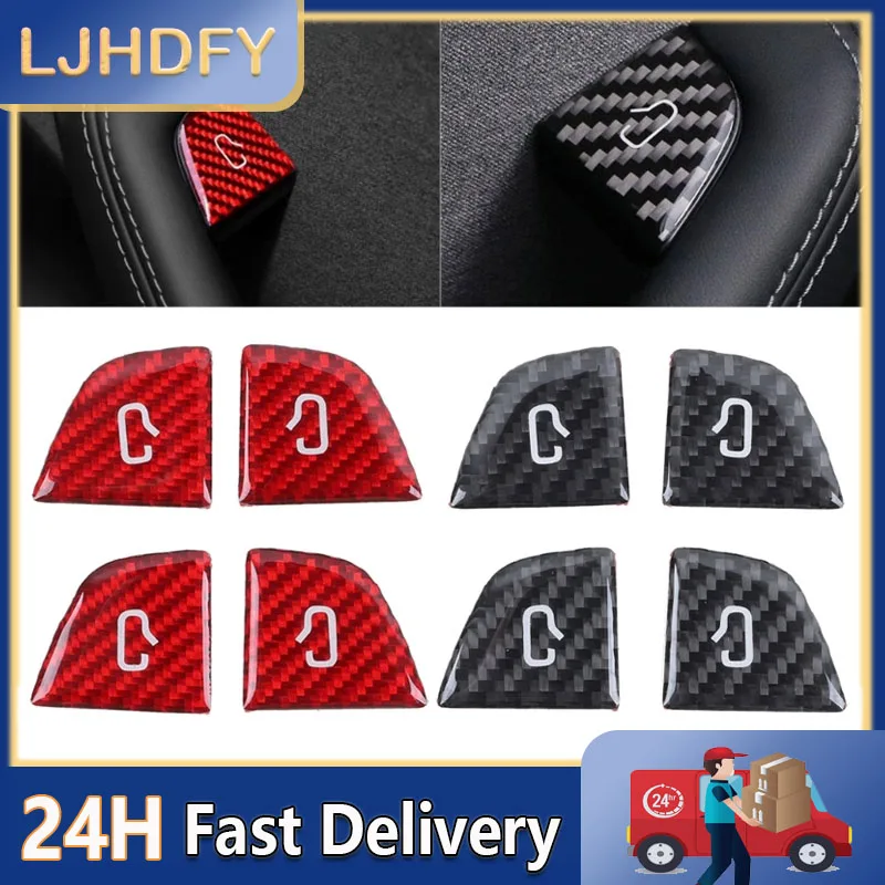 For Tesla Model Y Juniper 2025+ Model 3 Highland 2024 Carbon Fiber Open Door Switch Cover Button Trim Stickers Car Accessories