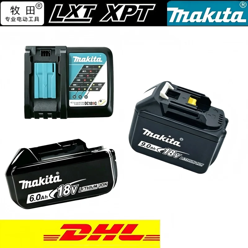 100% original Makita 18V battery 9AH BL1840BL1830b BL1850b BL1850BL1860BL1815 Replace lithium battery.