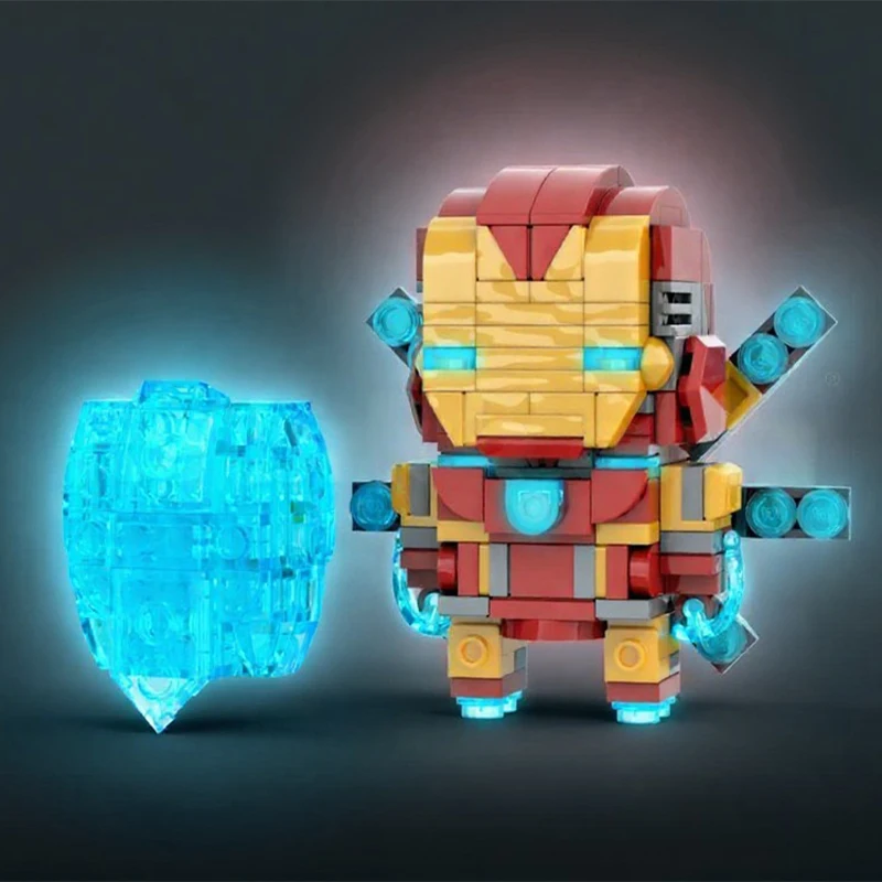 

330 шт. MOC, высокотехнологичные доспехи Mark 85, строительные блоки Brickheadz, искра, творчество в рождественском здании, подарок