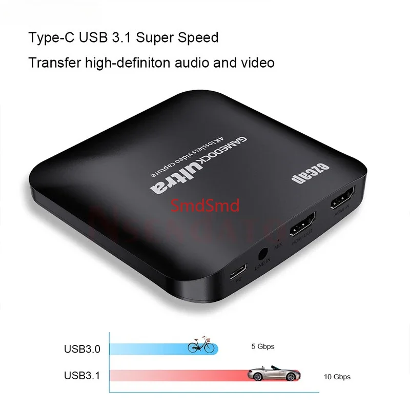 326C HDMI USB C Video Capture Card 4k 30fps HDR HDMI to USB3.1 Type C Video Recording Capture Card For Live Streaming PS4