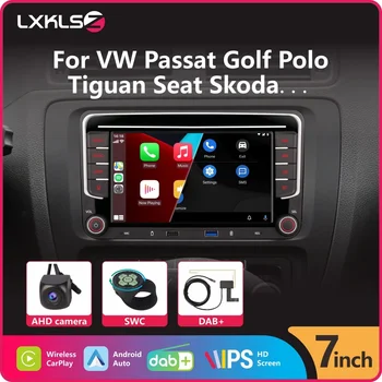 Autoradio 2din Draadloze Carplay Android Auto Dab + Voor Volkswagen Vw Golf Tiguan Passat B7 Jetta Touran Polo Cc Skoda Seat