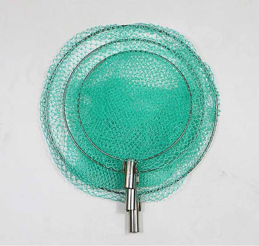 Lawaia Fishing Landing Net Stainless Steel Net Head Multi-strand Nylon Fishing Net Fly Fishing Dip Net Pesca