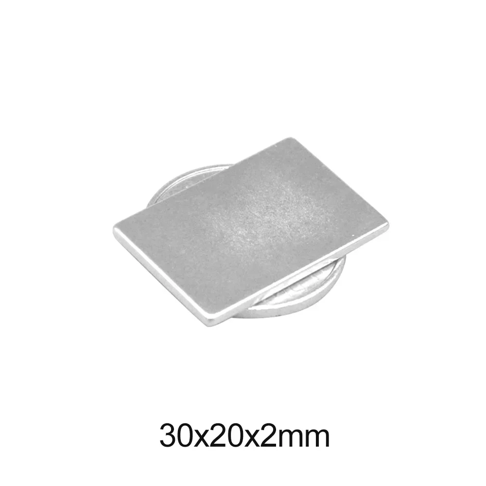 30X20X2 Strong Neodymium Magnet 30*20*2 mm Block Permanent Magnet 30mm x 20mm x 2mm Powerful Magnetic Magnets sheet N35