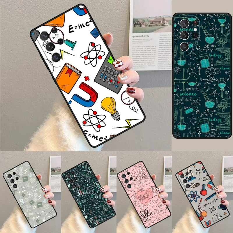 Vintage Chemistry Laboratory phone case Cover For Samsung Galaxy S24 Ultra S21 S22 Ultra S8 S9 S10E Note 10 Plus Note 20 FE S23