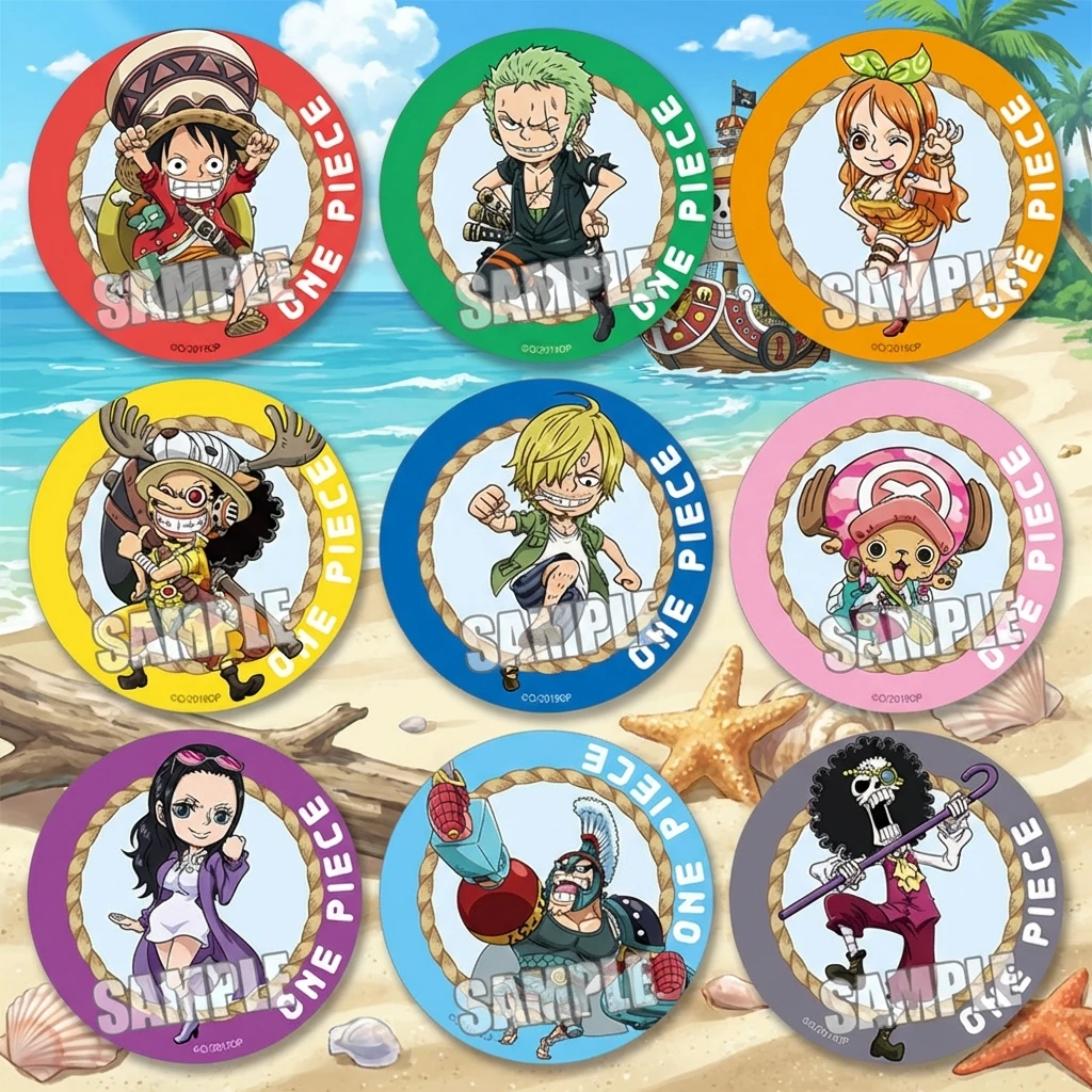 

One Piece Anime Badge Luffy Zoro Sanji Chopper Q Version Cartoon Pin Brooch 01 Pirate King Merchandise Collectible Gift for Fans